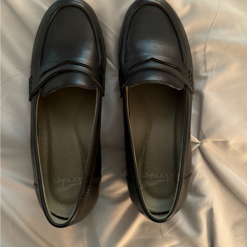 Dansko Black Flats Timeless Slip-On Loafers